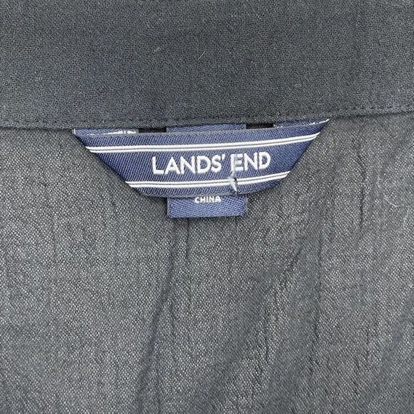 LANDS END Womens Black Embroidered Tunic Swim Cover-Up NEW Cotton Small S - Picture 5 of 8